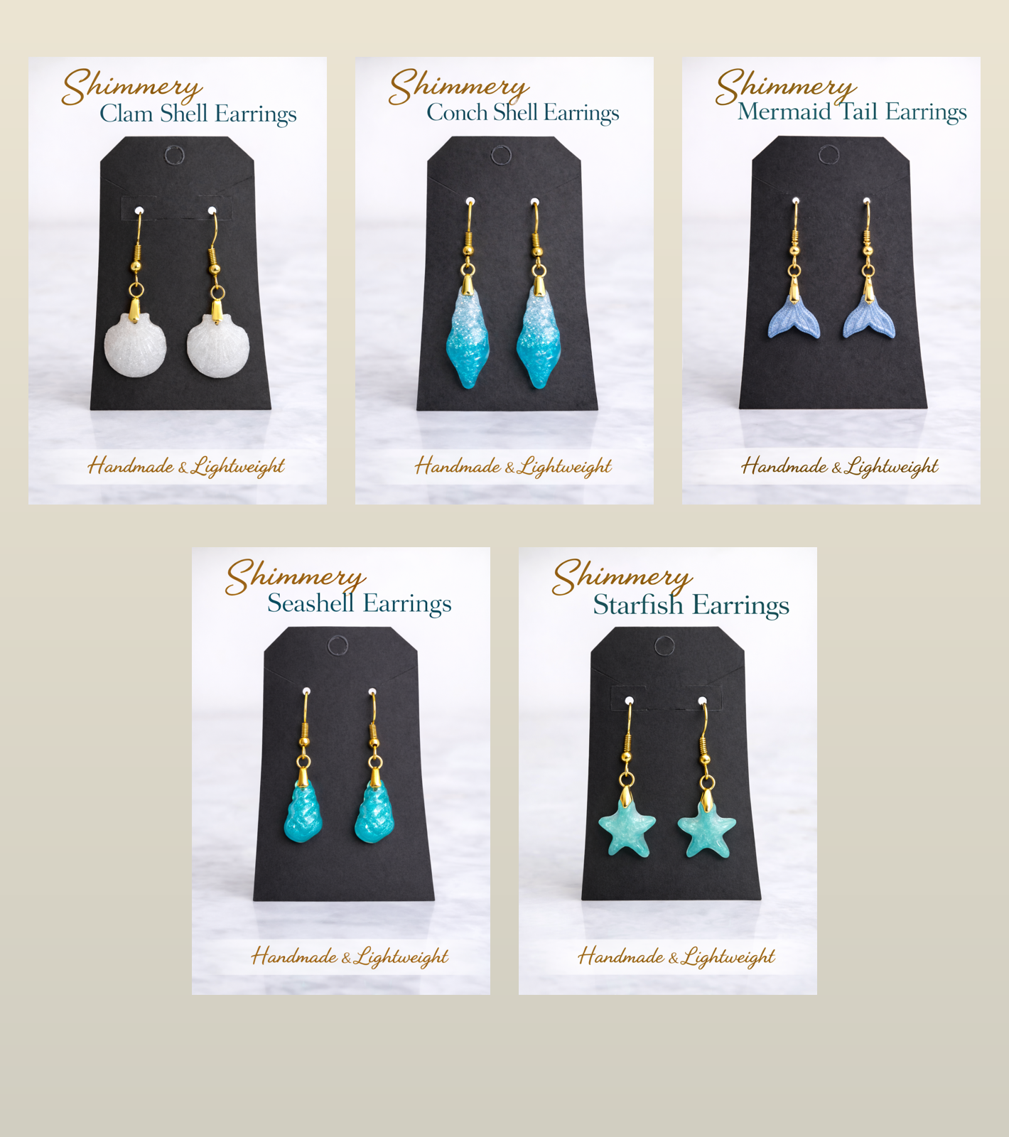 Custom Tropical Beach Earrings