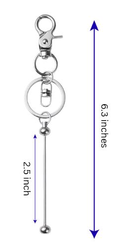 Personalized Initial Keychain: Beaded Charm, Sports & Music