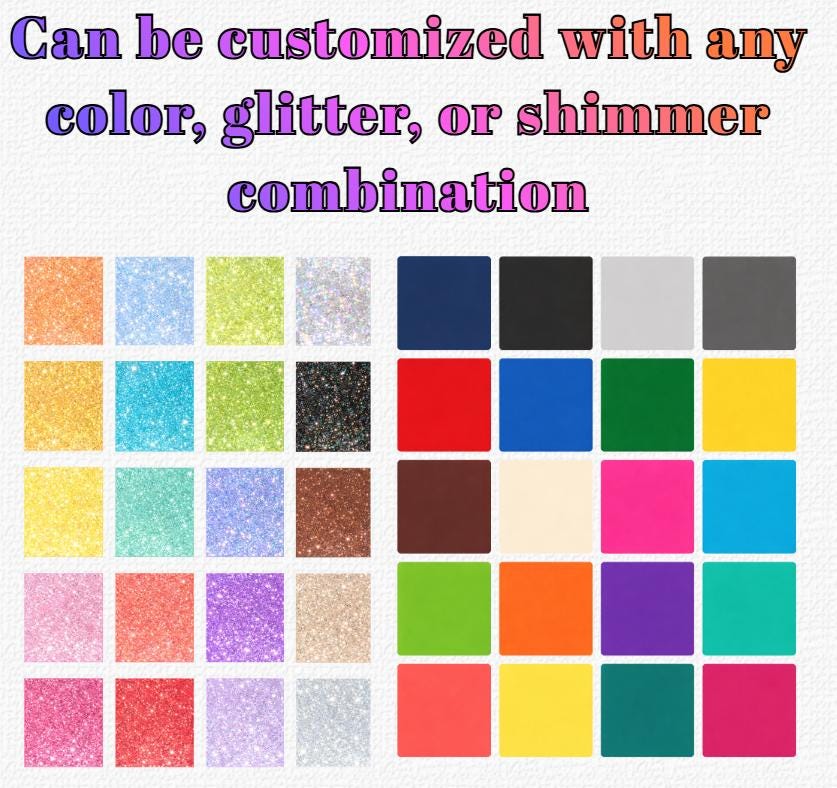 Personalized Glitter Resin Keychain: Team & Custom Colors