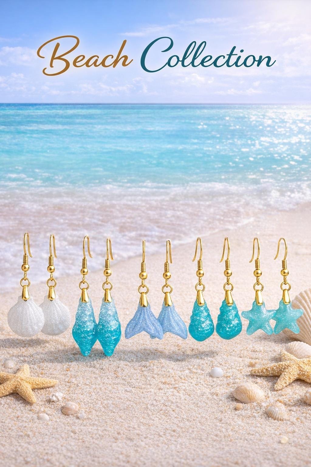 Custom Tropical Beach Earrings
